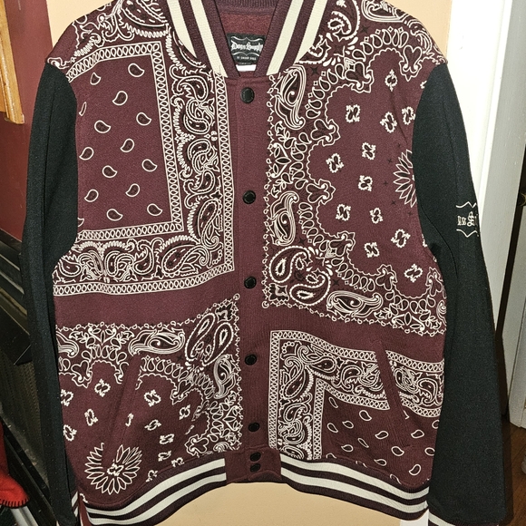 L Dogg Supply Snoop Dogg Burgandy Bomber Jacket - Picture 1 of 6